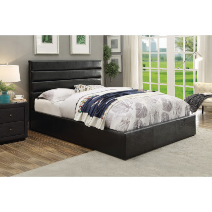 Coaster Riverbend Full Upholstered Storage Bed - Black