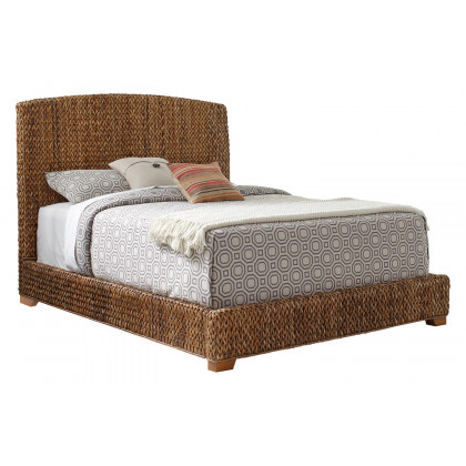 Coaster Laughton Eastern King Hand-Woven Banana Leaf Bed - Amber