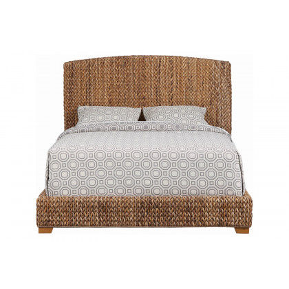 Coaster Laughton California King Hand-Woven Banana Leaf Bed - Amber