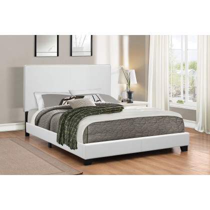 Coaster Muave Full Upholstered Bed - White