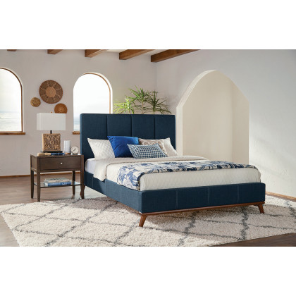 Coaster Charity Queen Upholstered Bed - Blue