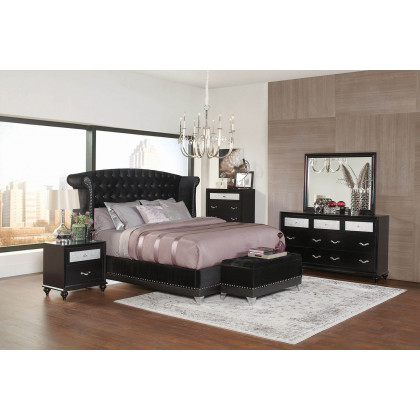 Coaster - Barzini Eastern King Tufted Upholstered Bed
