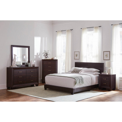 Coaster Dorian Upholstered Full Bed - Brown