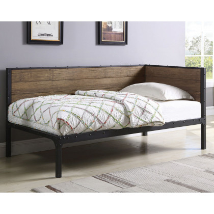 Coaster - Getler Daybed in Weathered Chestnut/Black