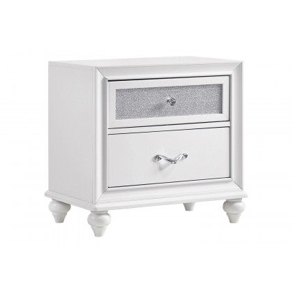 Coaster Barzini California King Wingback Tufted Bed - White