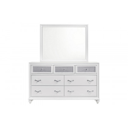 Coaster Barzini Queen Wingback Tufted Bed - White