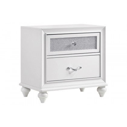 Coaster Barzini Queen Wingback Tufted Bed - White