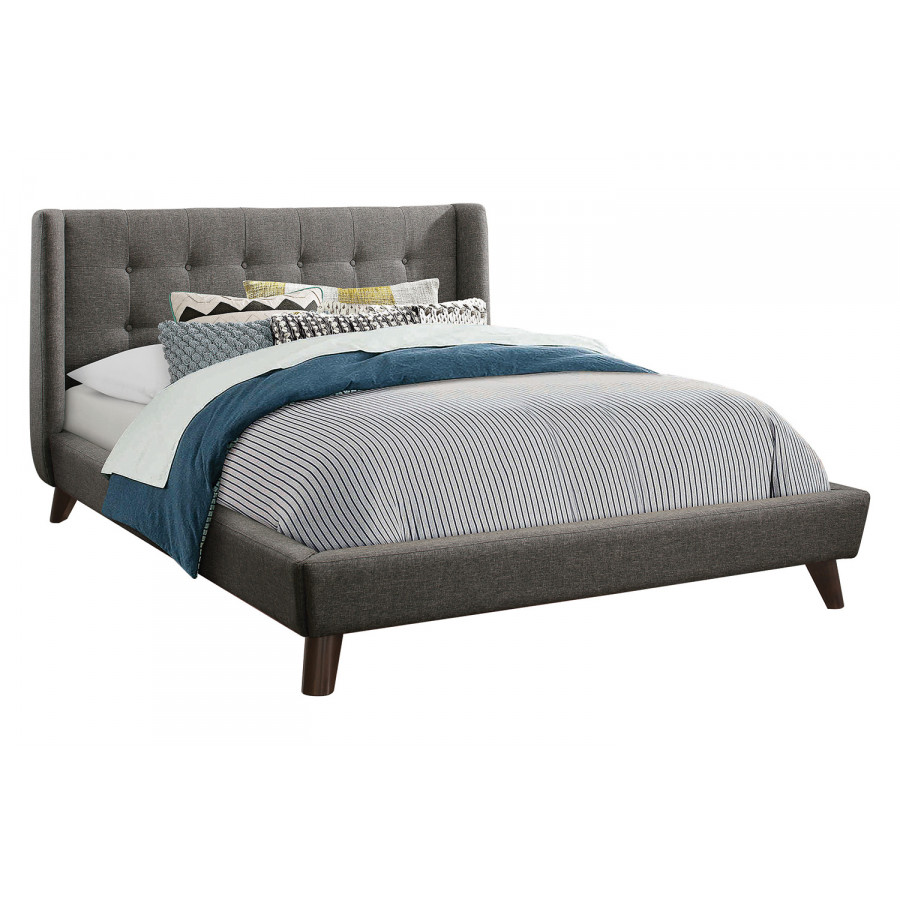 Coaster Carrington Button Tufted Eastern King Bed - Gray