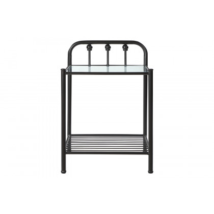 Coaster - Livingston 1-Shelf Nightstand With Glass Top in Dark Bronze