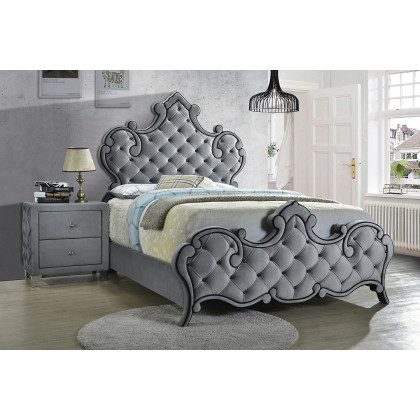 Coaster - Sandboard Eastern King Rhinestone Button Tufted Bed