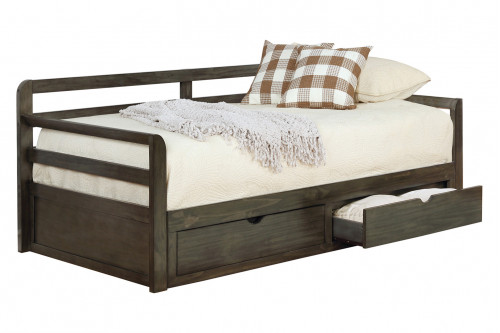 Coaster™ Sorrento 2-Drawer Twin Daybed With Extension Trundle - Gray