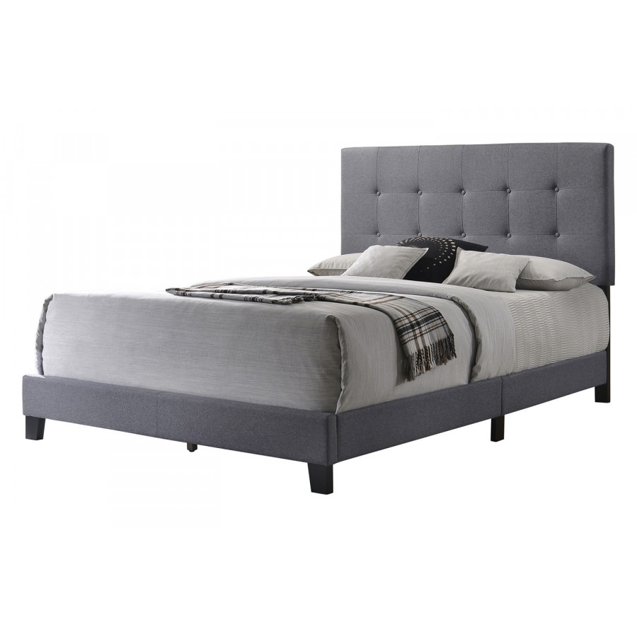 Coaster Mapes Tufted Upholstered Full Bed - Gray