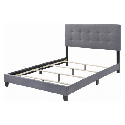 Coaster Mapes Tufted Upholstered Queen Bed - Gray