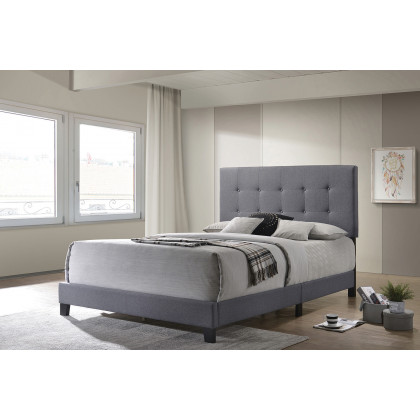 Coaster Mapes Tufted Upholstered Queen Bed - Gray
