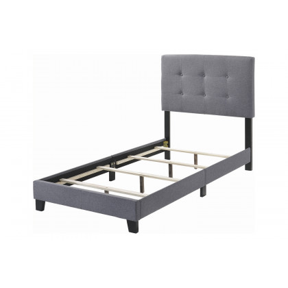 Coaster Mapes Tufted Upholstered Twin Bed - Gray