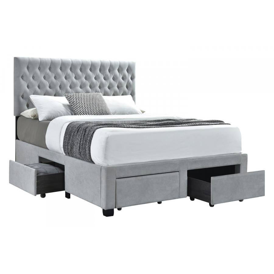 Coaster Shelburne Full 4-Drawer Button Tufted Storage Bed - Beige