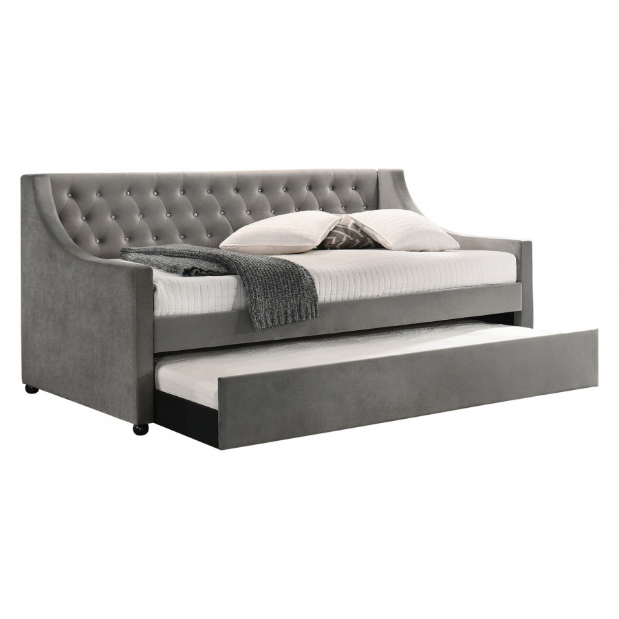 Coaster - Chatsboro Twin Upholstered Daybed With Trundle in Gray
