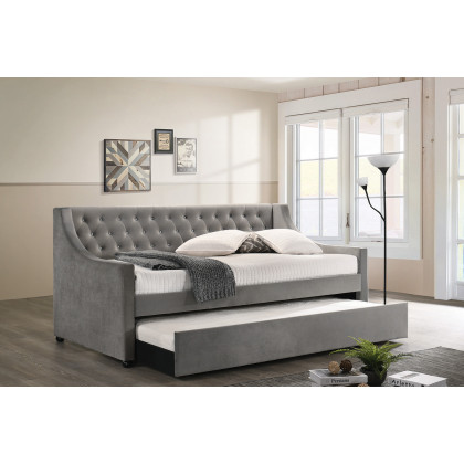 Coaster - Chatsboro Twin Upholstered Daybed With Trundle in Gray