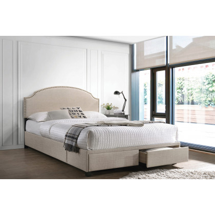 Coaster - Newdale Full 2-Drawer Upholstered Storage Bed