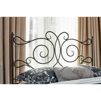 Coaster - Parleys Queen Metal Bed With Scroll Headboard in Dark Bronze