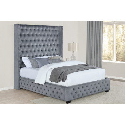 Coaster - Rocori Eastern King Wingback Tufted Bed