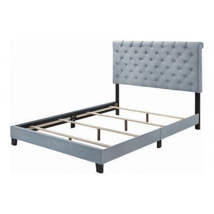 Coaster Warner Eastern King Upholstered Bed - Slate Blue