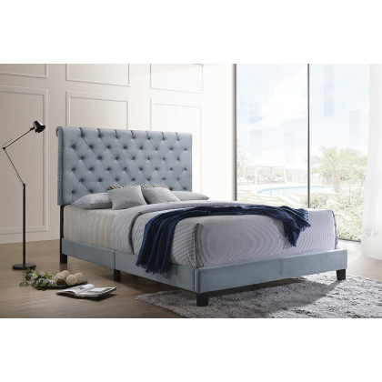 Coaster Warner Eastern King Upholstered Bed - Slate Blue