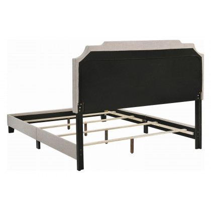 Coaster Tamarac Upholstered Nailhead Eastern King Bed - Beige
