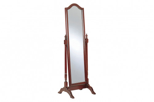 Coaster™ Rectangular Cheval Mirror with Arched Top - Merlot