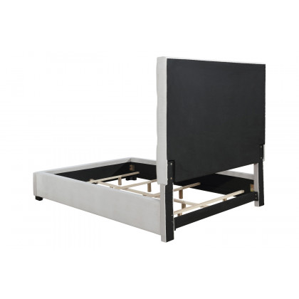 Coaster Panes Queen Tufted Upholstered Panel Bed - Beige