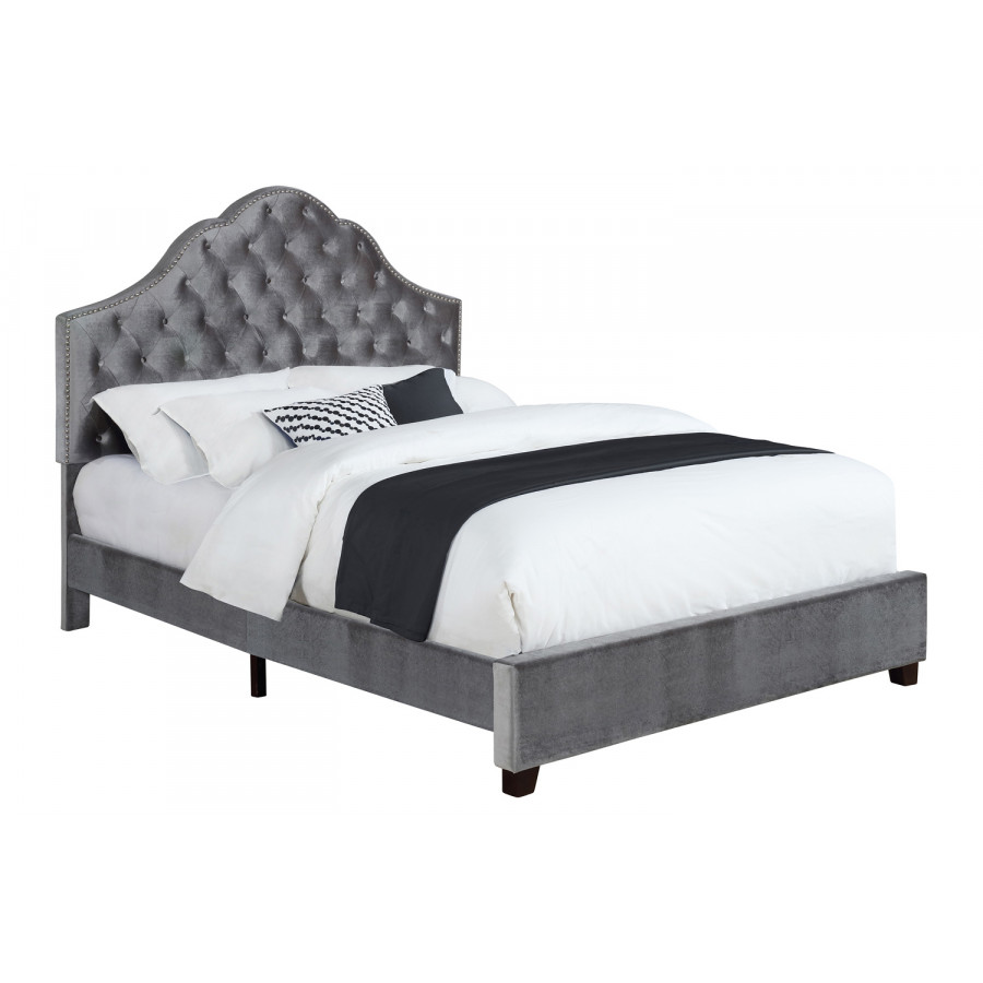 Coaster - Abbeville Full Upholstered Bed with Arched Headboard