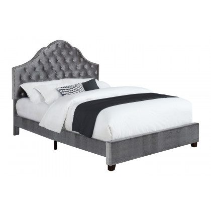 Coaster - Abbeville Full Upholstered Bed with Arched Headboard