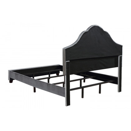 Coaster Abbeville Eastern King Upholstered Bed with Arched Headboard - Gray