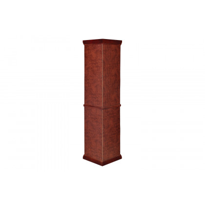 Coaster - 6-Shelf Corner Curio Cabinet in Medium Brown