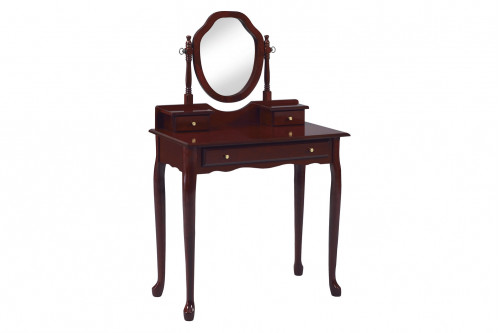 Coaster™ 2-Piece Vanity Set With Upholstered Stool - Brown Red