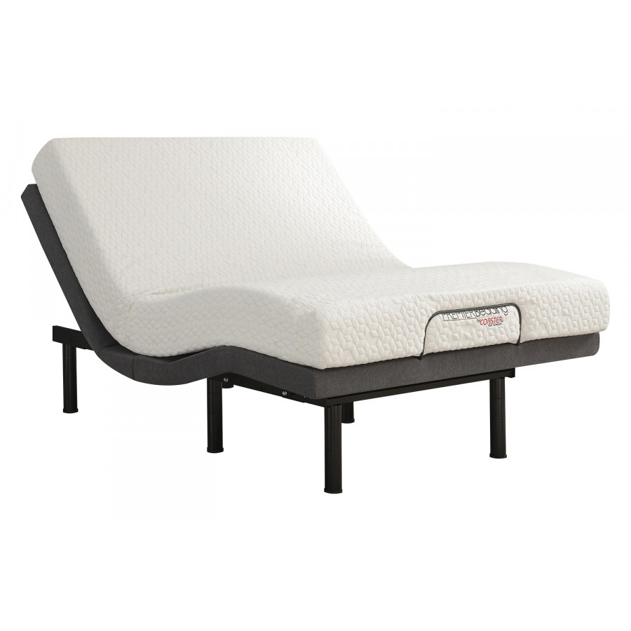 Coaster Clara Queen Adjustable Bed Base - Gray/Black