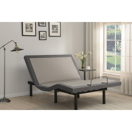 Coaster Negan Full Adjustable Bed Base - Gray/Black