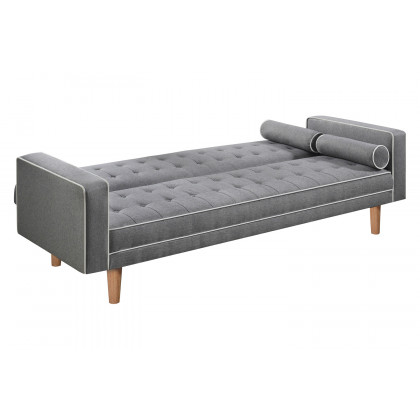 Coaster - Lassen Tufted Upholstered Sofa Bed in Gray