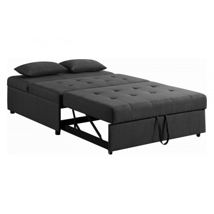 Coaster - Lance Tufted Upholstered Sleeper Sofa Bed in Gray