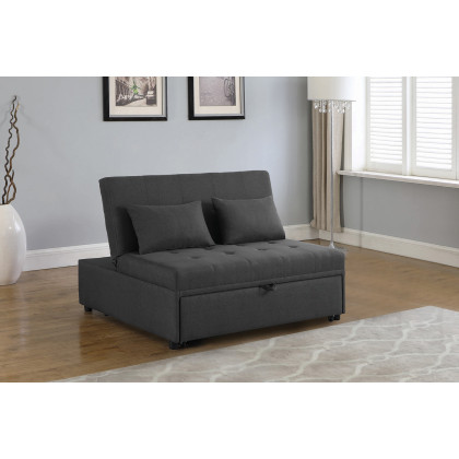 Coaster - Lance Tufted Upholstered Sleeper Sofa Bed in Gray
