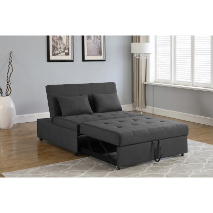 Coaster - Lance Tufted Upholstered Sleeper Sofa Bed in Gray