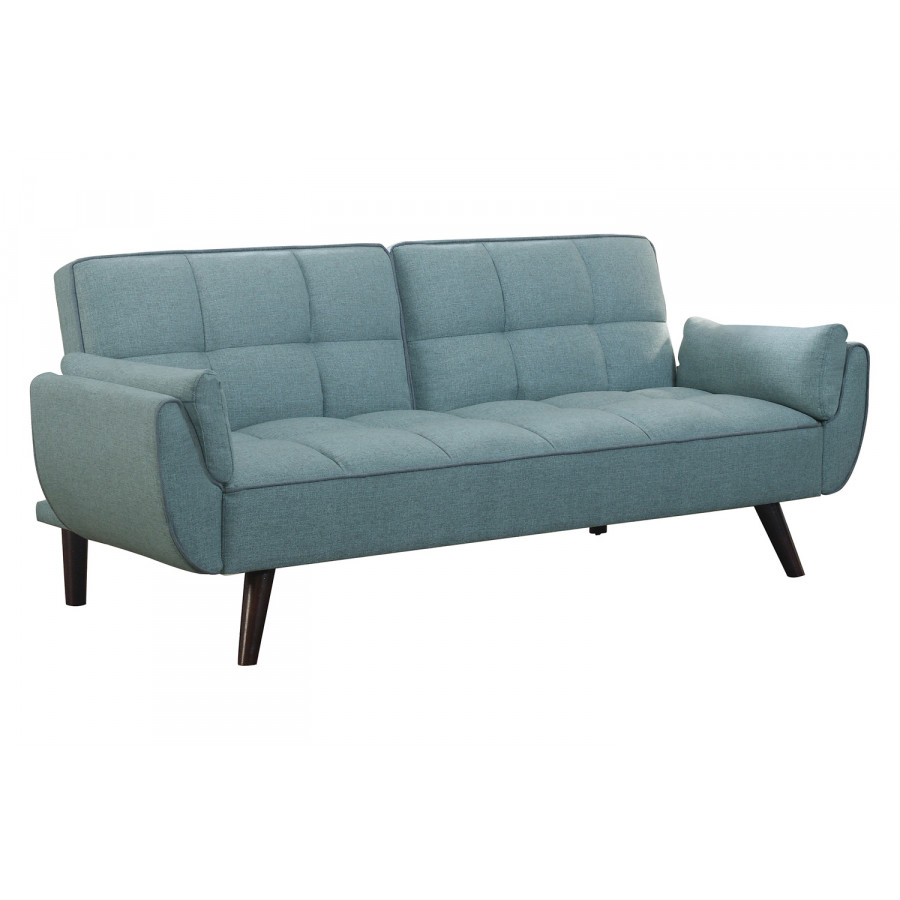Coaster - Caufield Biscuit-Tufted Sofa Bed in Turquoise Blue