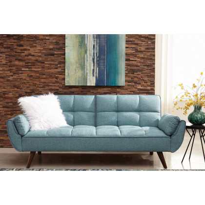 Coaster - Caufield Biscuit-Tufted Sofa Bed in Turquoise Blue