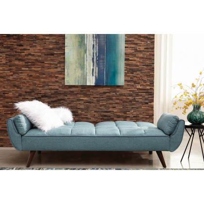 Coaster - Caufield Biscuit-Tufted Sofa Bed in Turquoise Blue