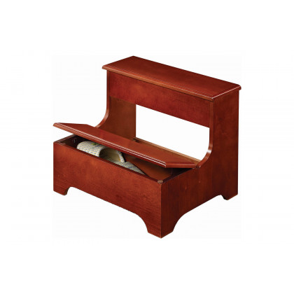 Coaster - 2-Tier Step Stool With Hidden Storage in Warm Brown