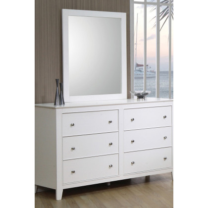 Coaster - Selena Rectangular Dresser Mirror in Buttermilk