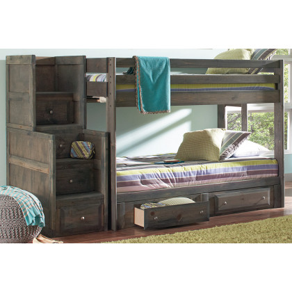 Coaster Wrangle Hill 4-Drawer Stairway Chest - Gun Smoke