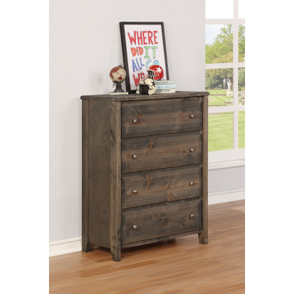Coaster Wrangle Hill 4-Drawer Chest - Gun Smoke