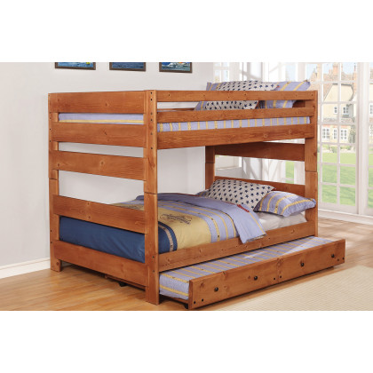 Coaster Wrangle Hill Trundle with Bunkie Mattress - Amber Wash