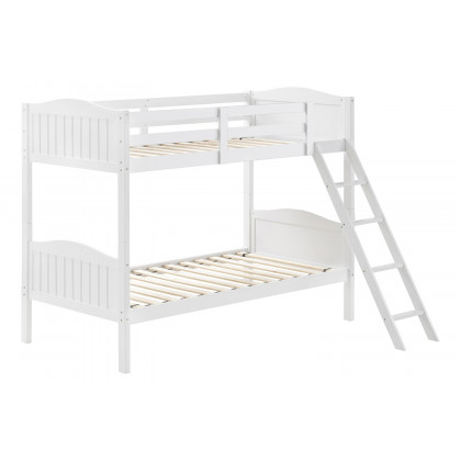 Coaster Littleton Twin/Twin Bunk Bed with Ladder - White